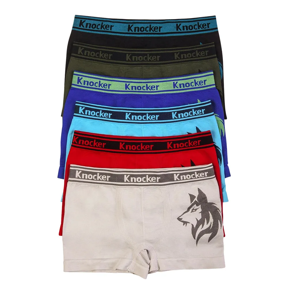 6PCS Boy's Seamless Boxer Briefs Kids Soft Underwear Non-irritating Shorts Small