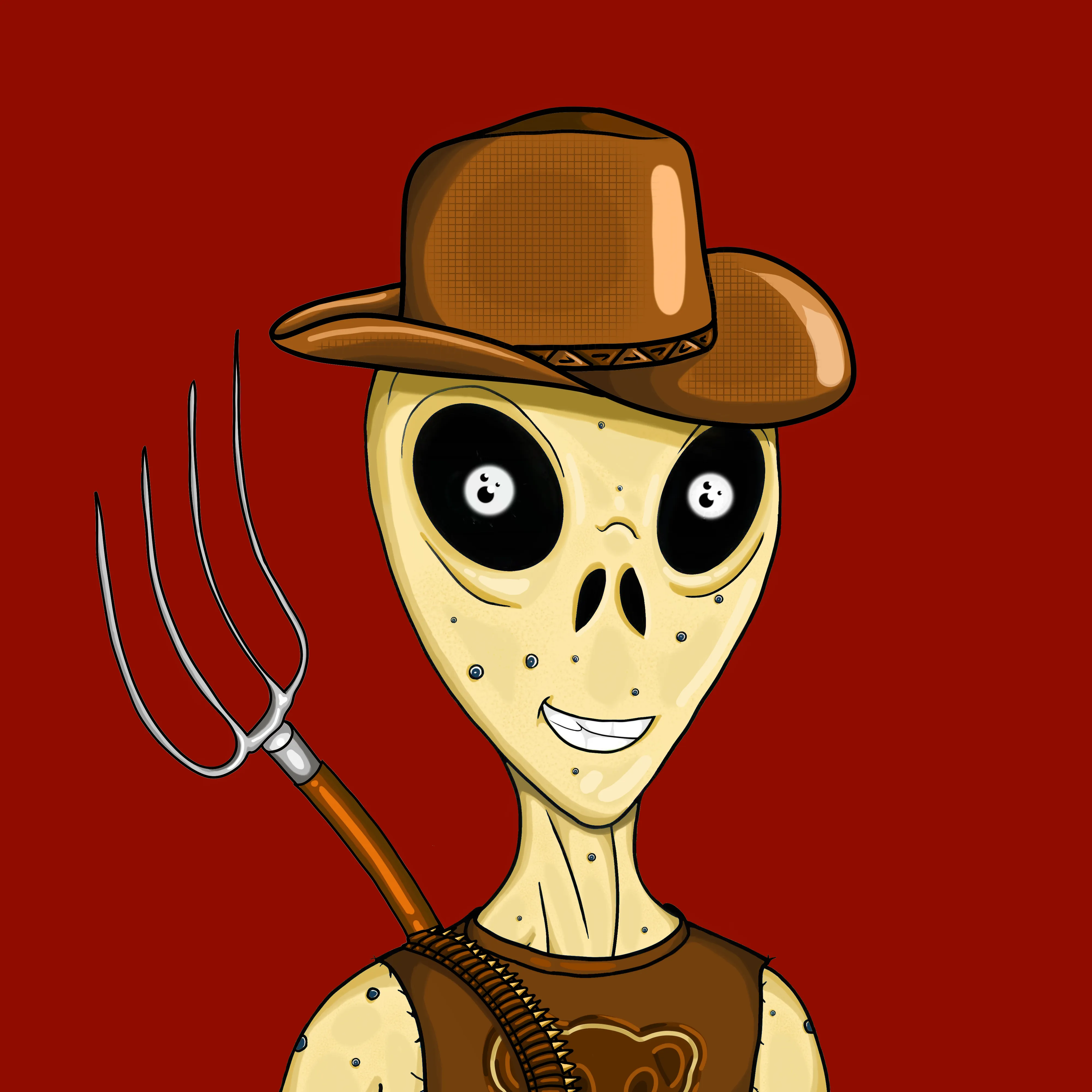 Alien #0015 by inkink Shivadelic  - T-Shirt