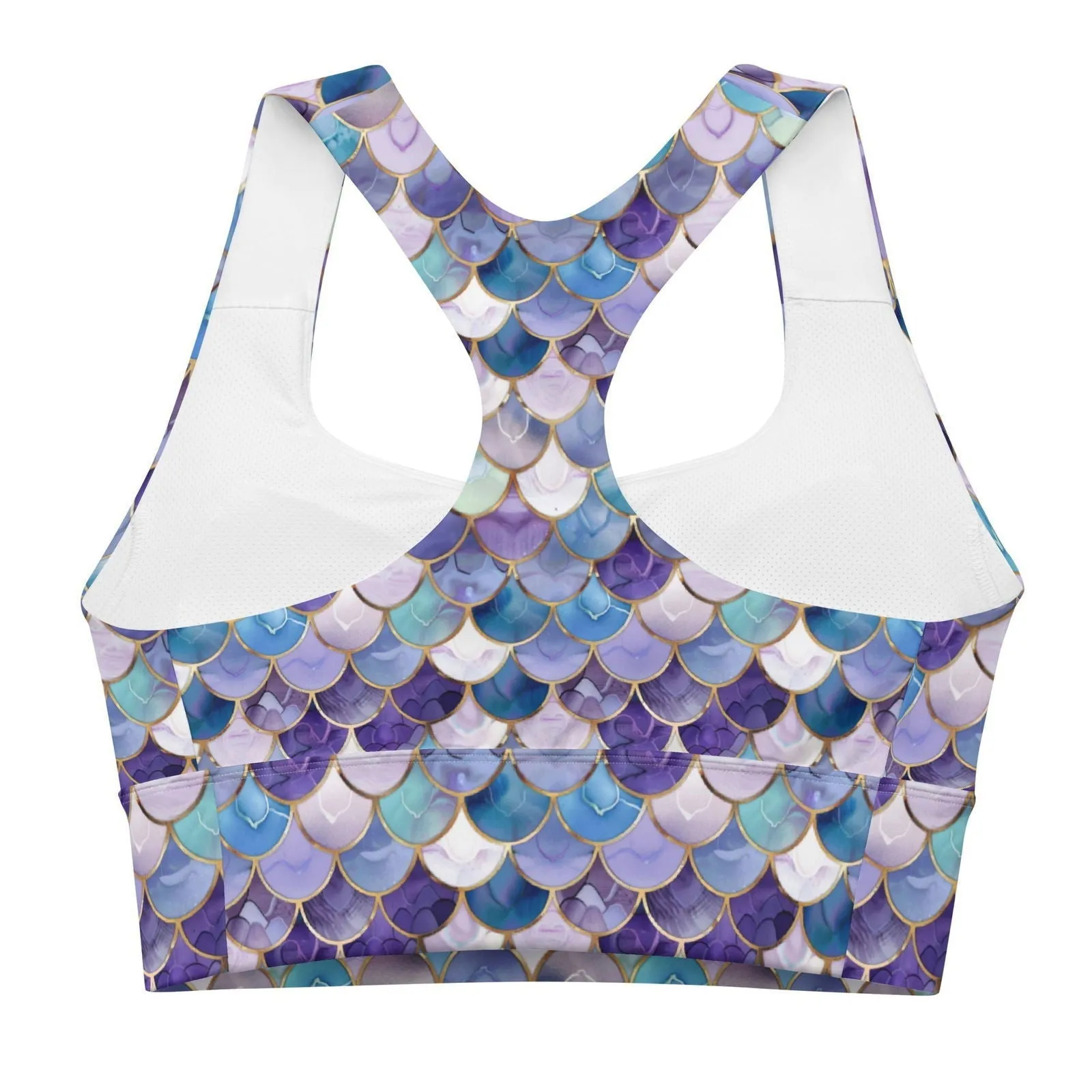 Amethyst Ocean Mermaid Eco Sports Bra Top