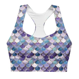 Amethyst Ocean Mermaid Eco Sports Bra Top