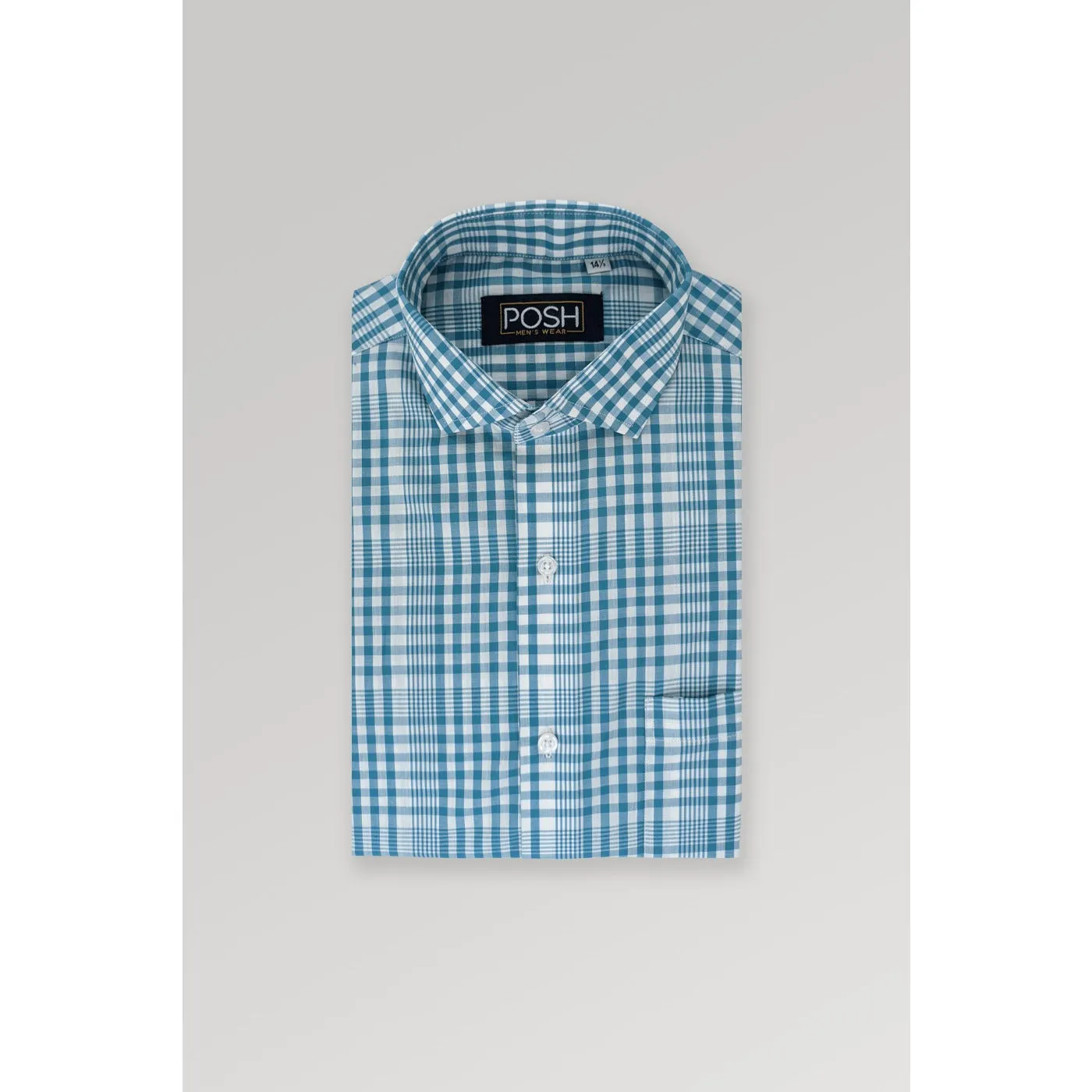 Blue Check Slim Fit Shirt