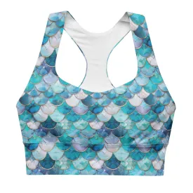 Blue Lagoon Mermaid Eco Sports Bra Top