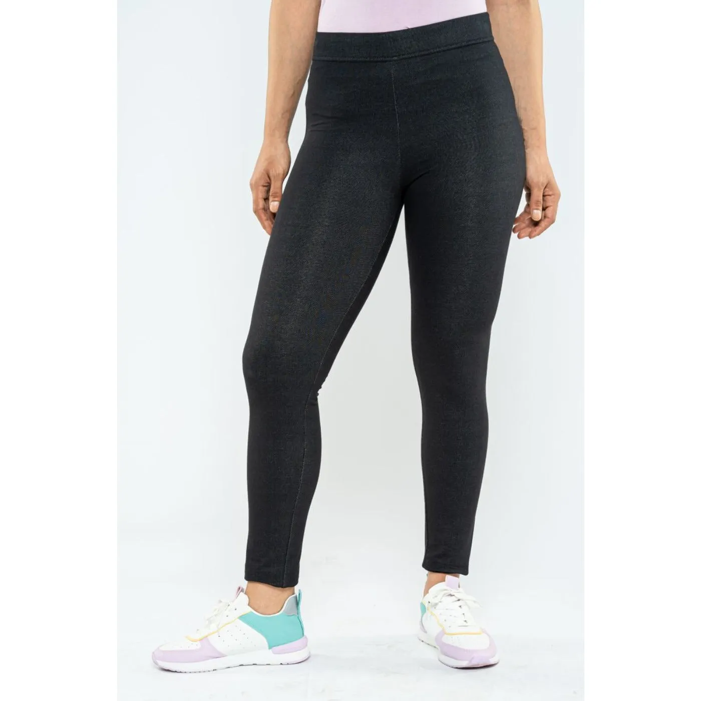 Blueage Black Plain Leggings