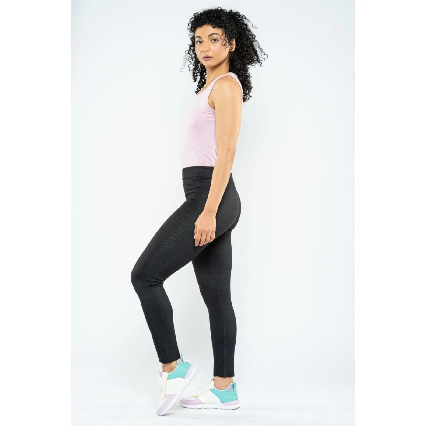 Blueage Black Plain Leggings