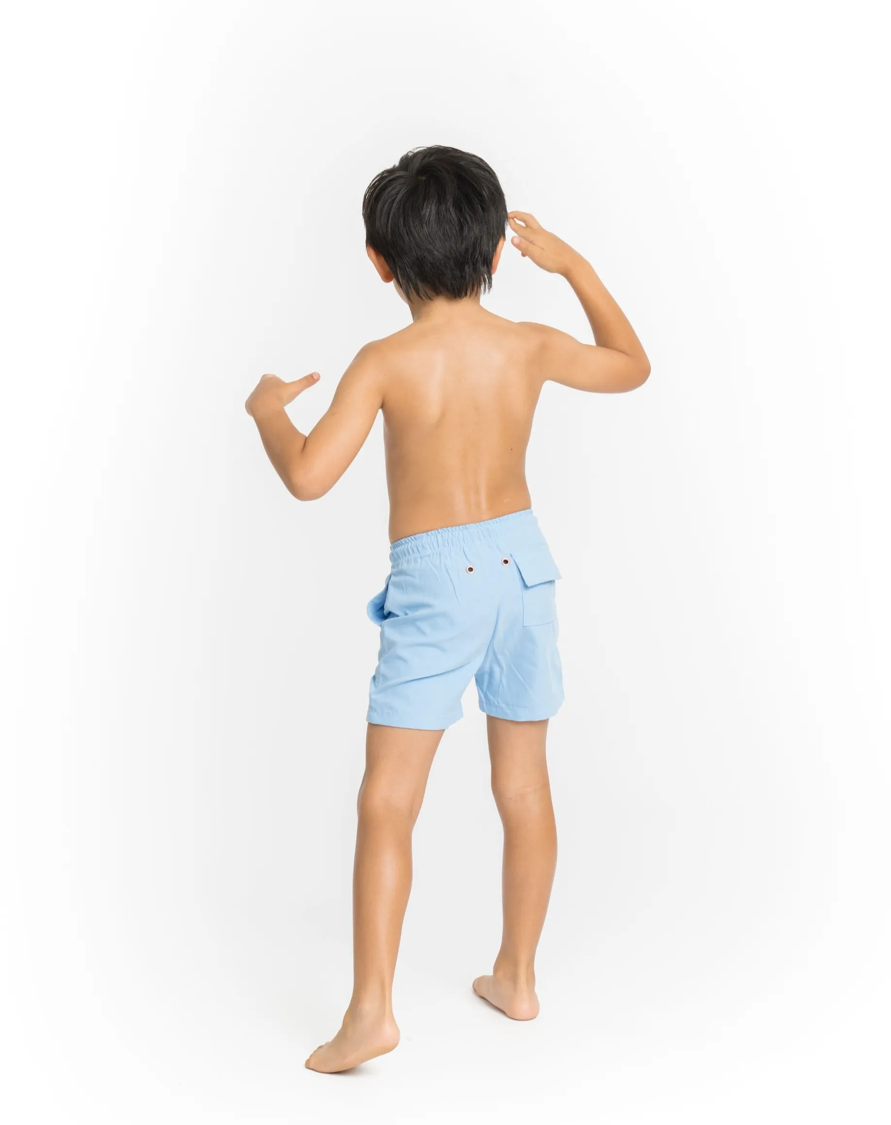 Boy's Swim Trunks in Sky Blue