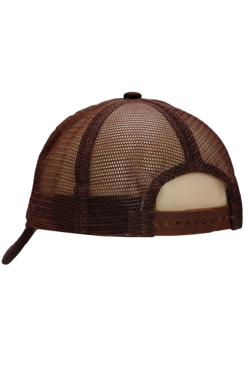 Cap Zone - Rodeo Horse Diamond Quilt Stitch Padded Trucker Hat: Khaki