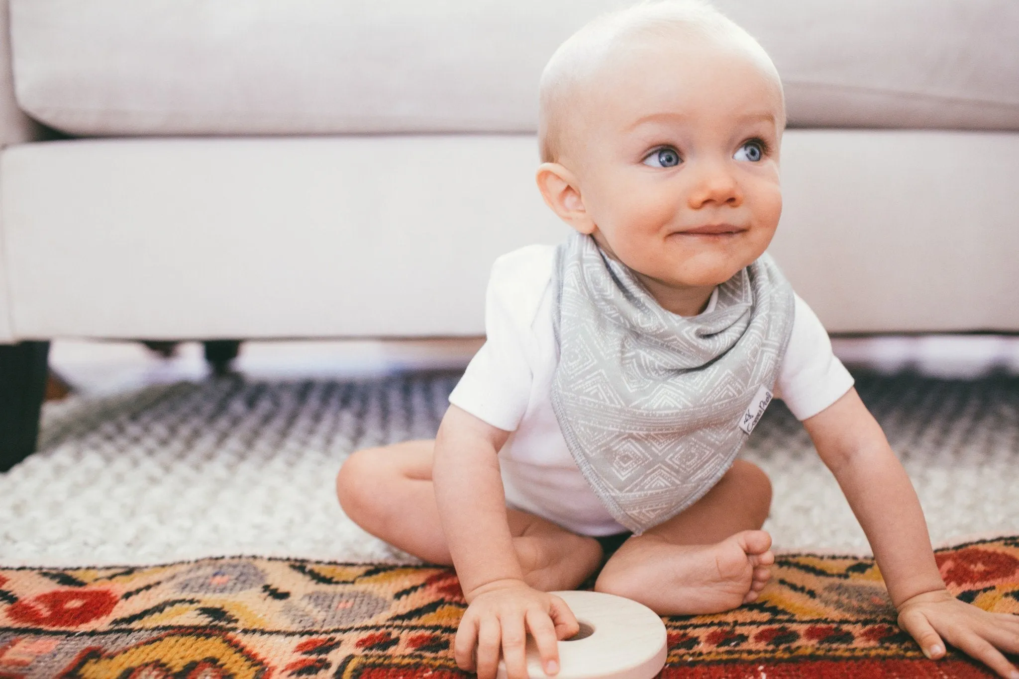 Copper Pearl Baby Bandana Bibs | Jude