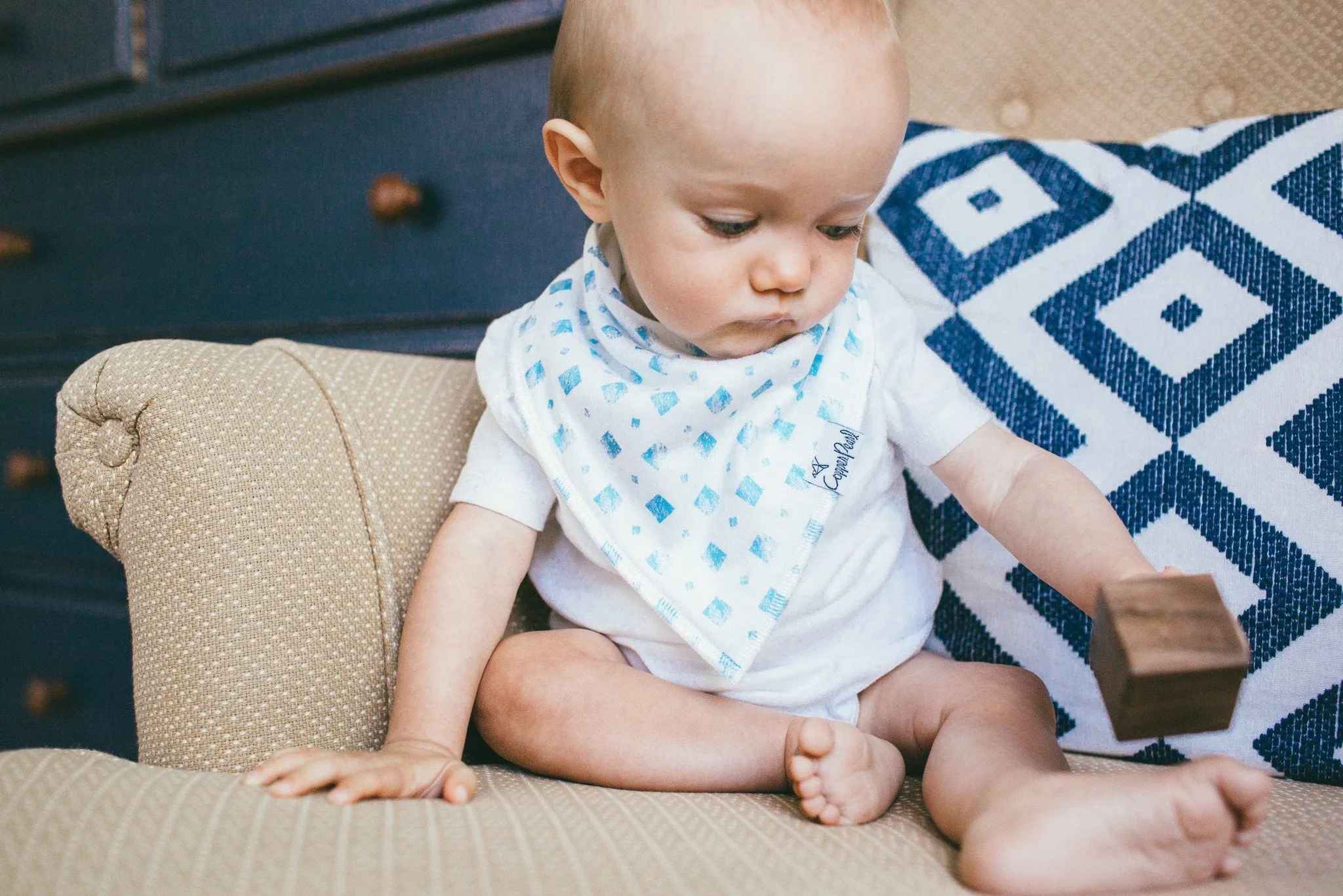 Copper Pearl Baby Bandana Bibs | Jude