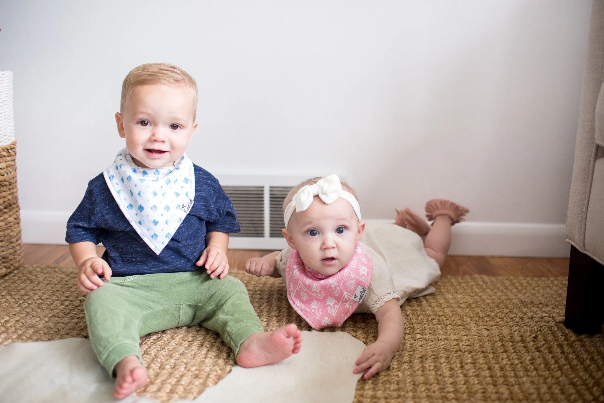 Copper Pearl Baby Bandana Bibs | Jude