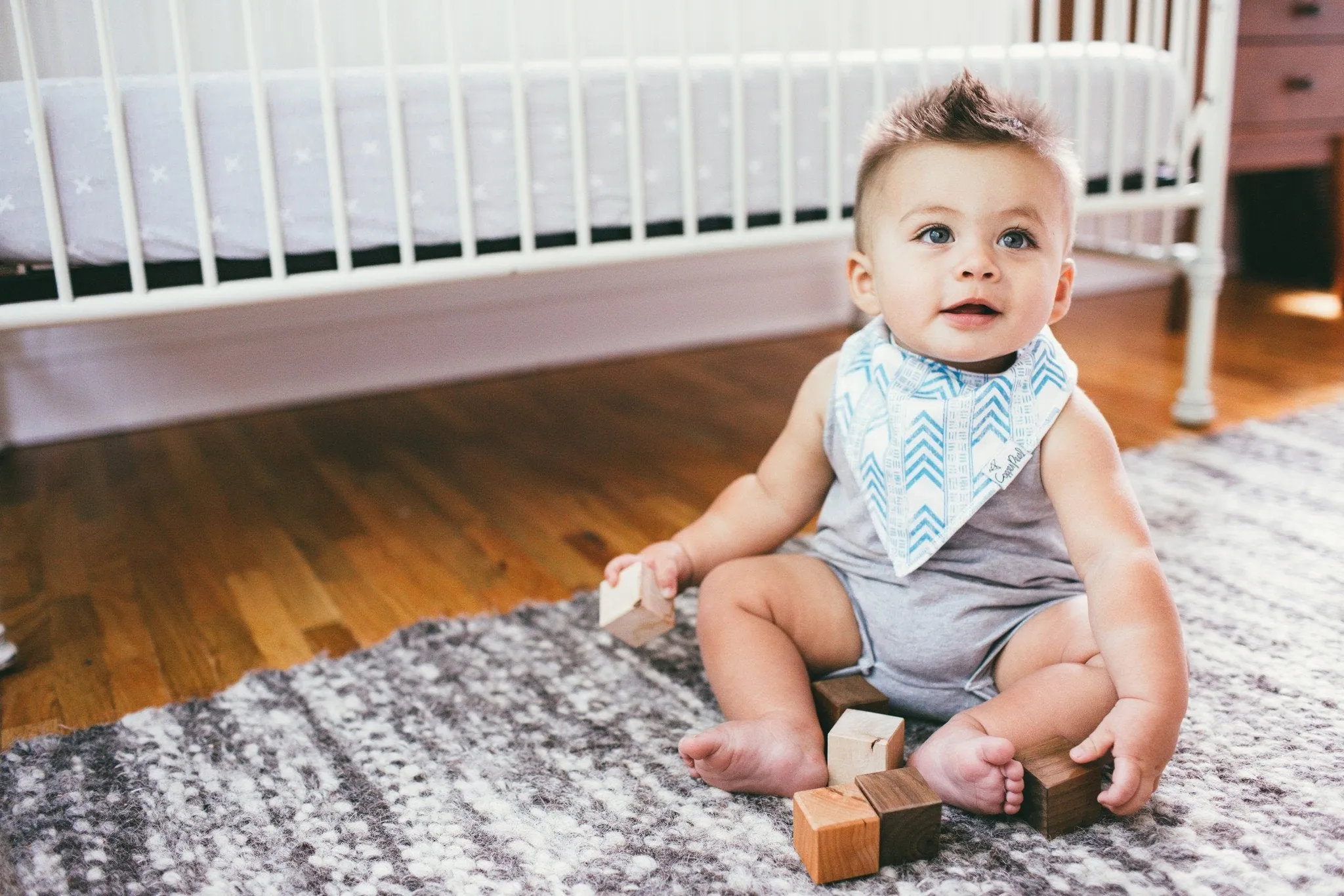 Copper Pearl Baby Bandana Bibs | Jude
