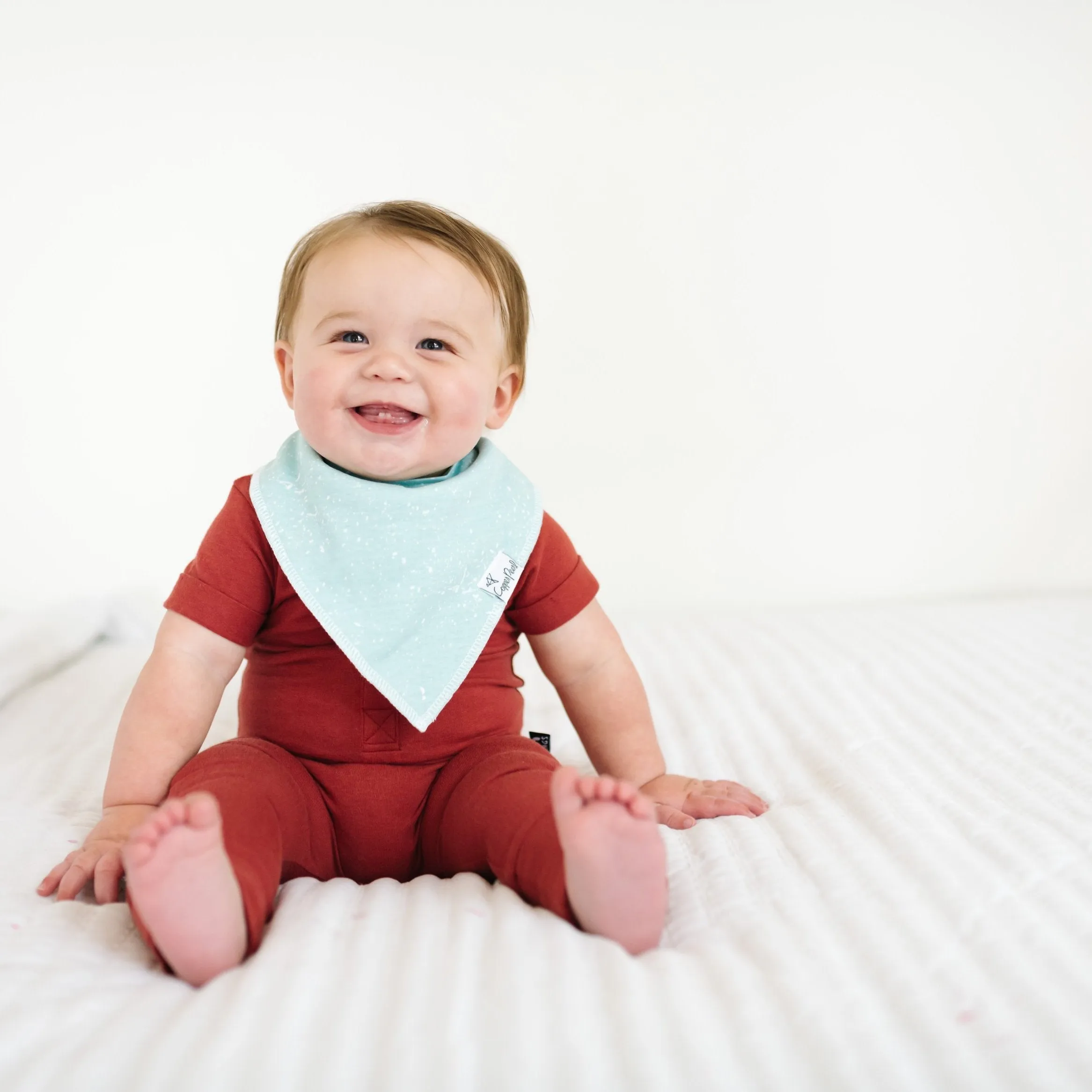 Copper Pearl Baby Bandana Bibs | Nautical