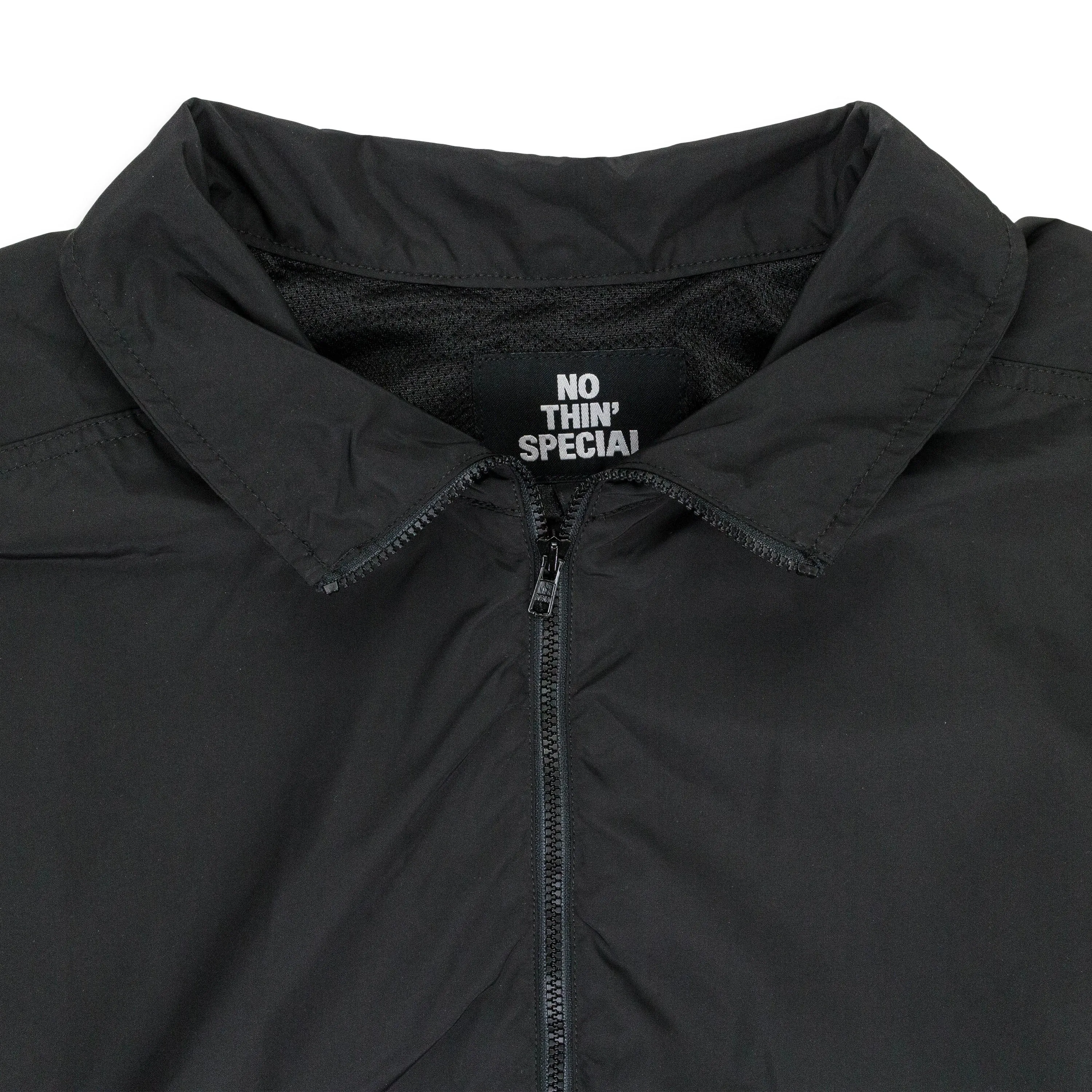FW19 LOGO NYLON PULLOVER BLACK TRACK JACKET