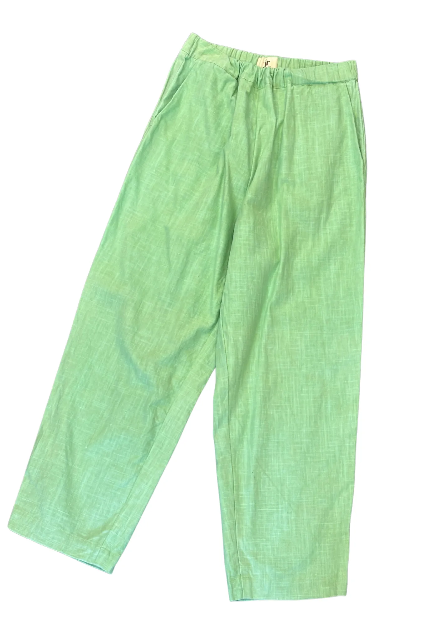 Jackie Ryder lime green linen pants