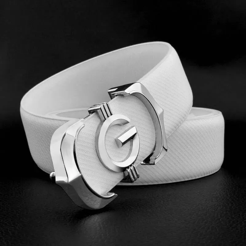 Luxury Leather Belt Man White Belts Designer Belts Men G Letter Buckle