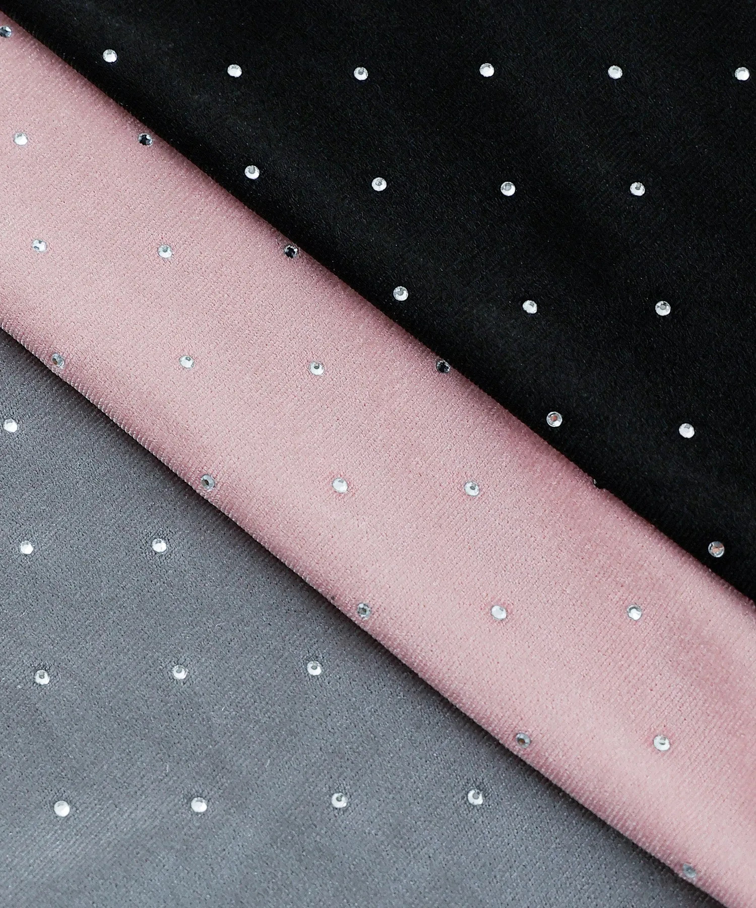 Rhinestone velour tops