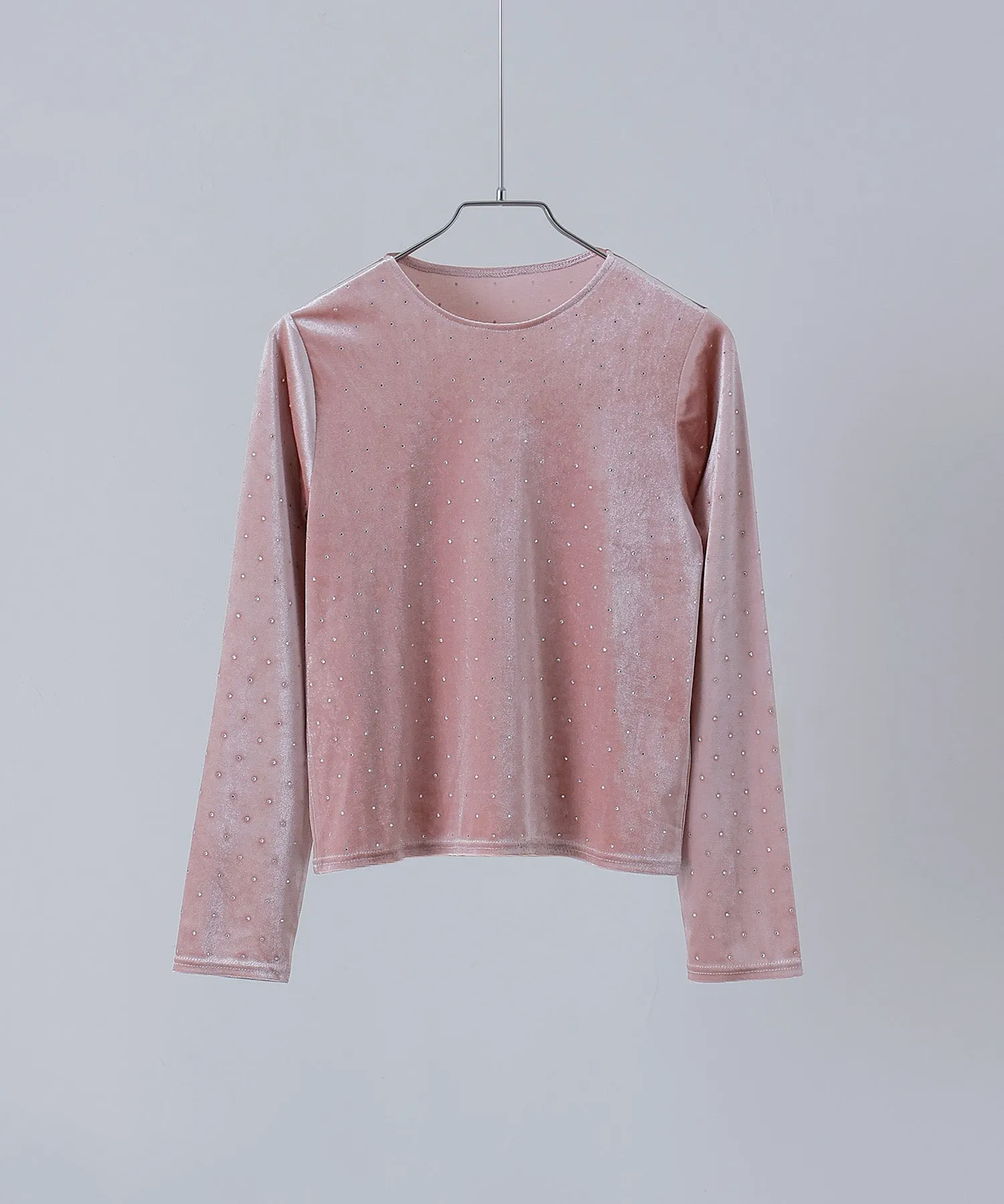 Rhinestone velour tops