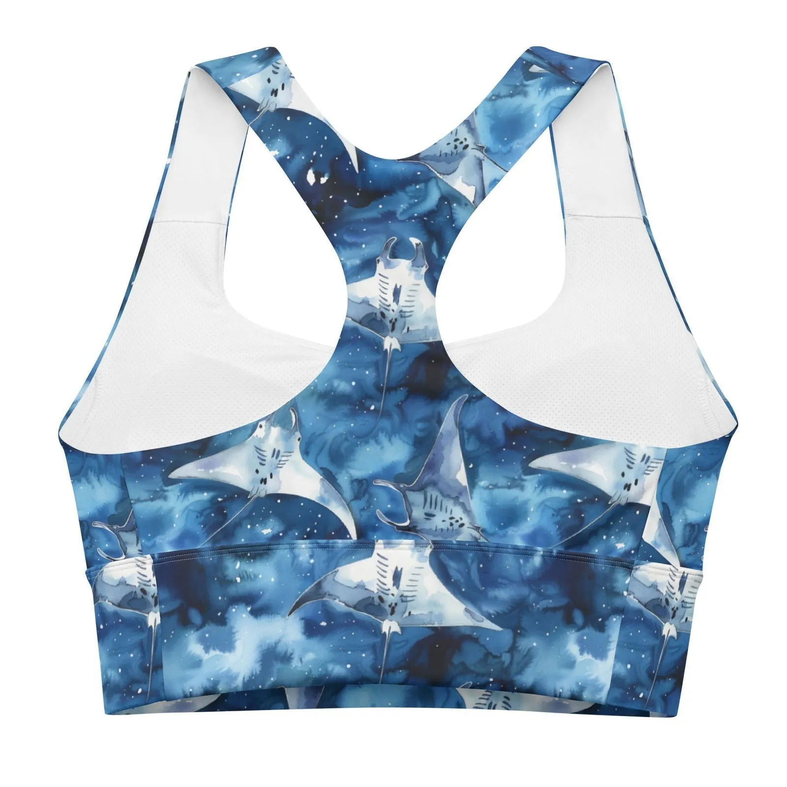 Starry Manta Ray Eco Sports Bra Top