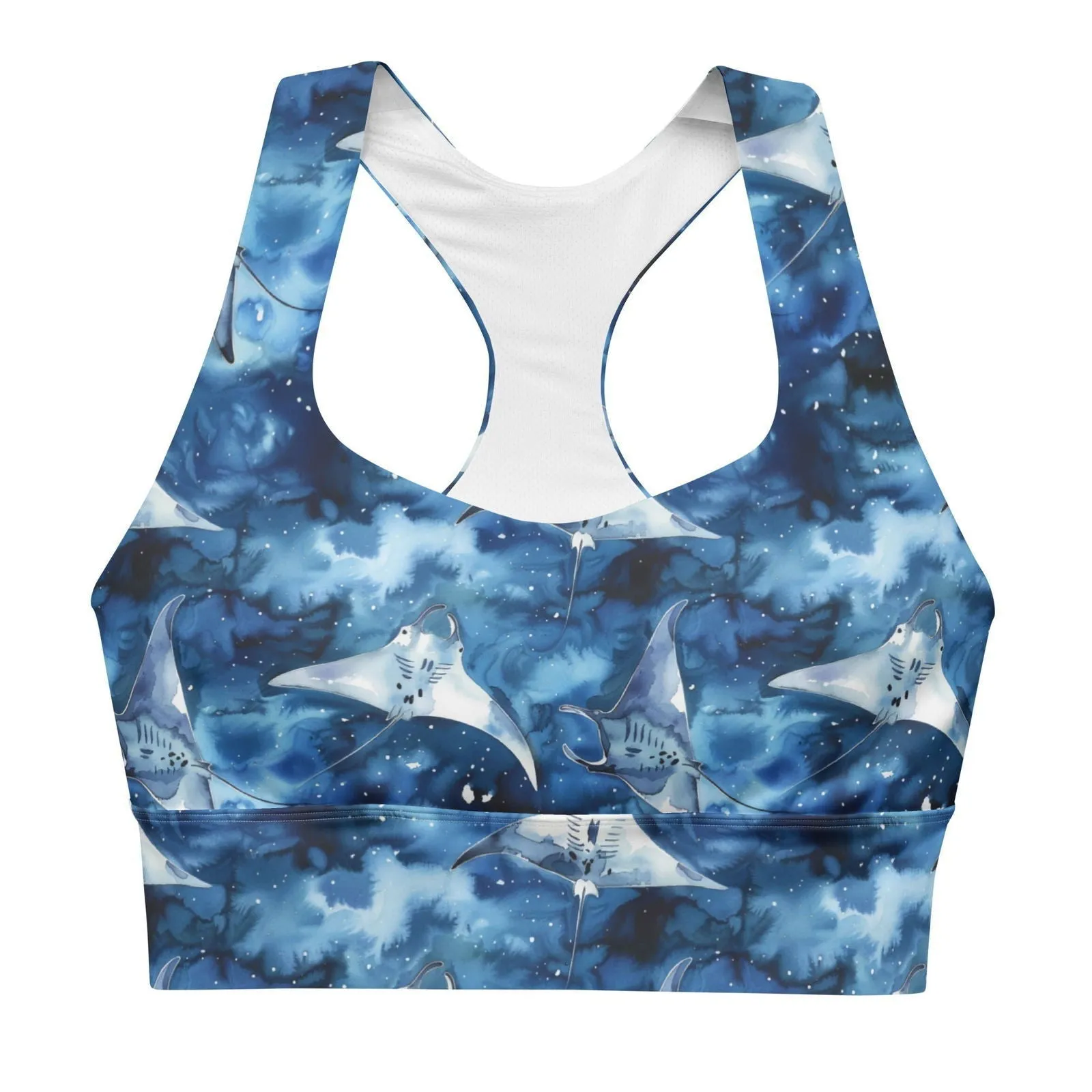 Starry Manta Ray Eco Sports Bra Top