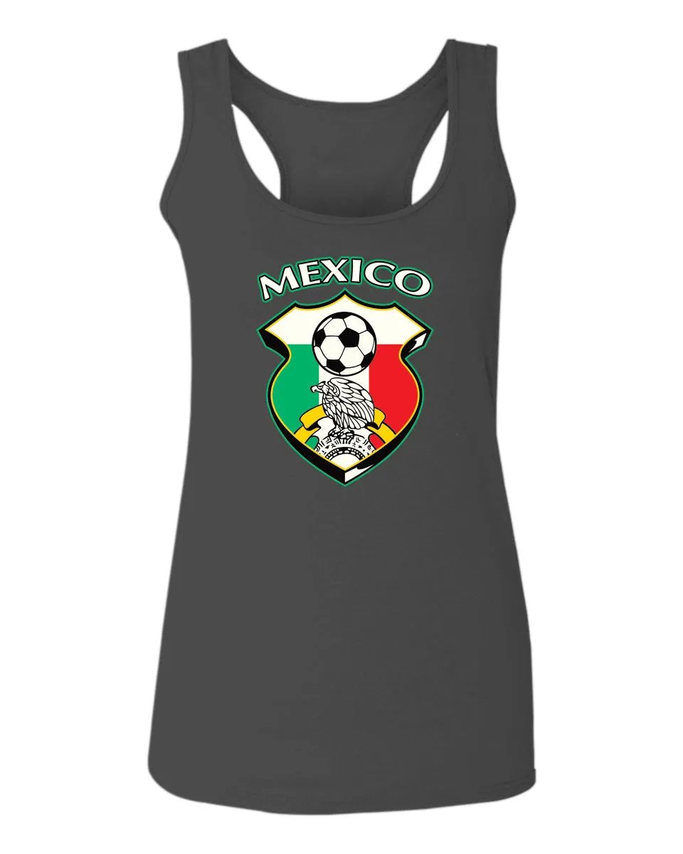 VICES AND VIRTUESS Escudo Mexicano Futbol Mexico Mexican Football Shield  women's Tank Top sleeveless Racerback