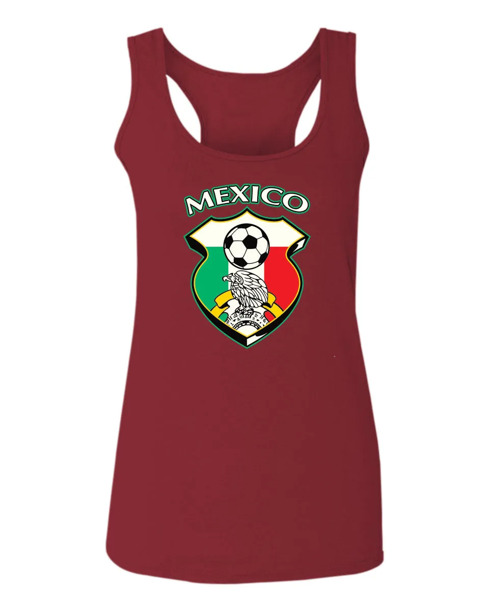 VICES AND VIRTUESS Escudo Mexicano Futbol Mexico Mexican Football Shield  women's Tank Top sleeveless Racerback