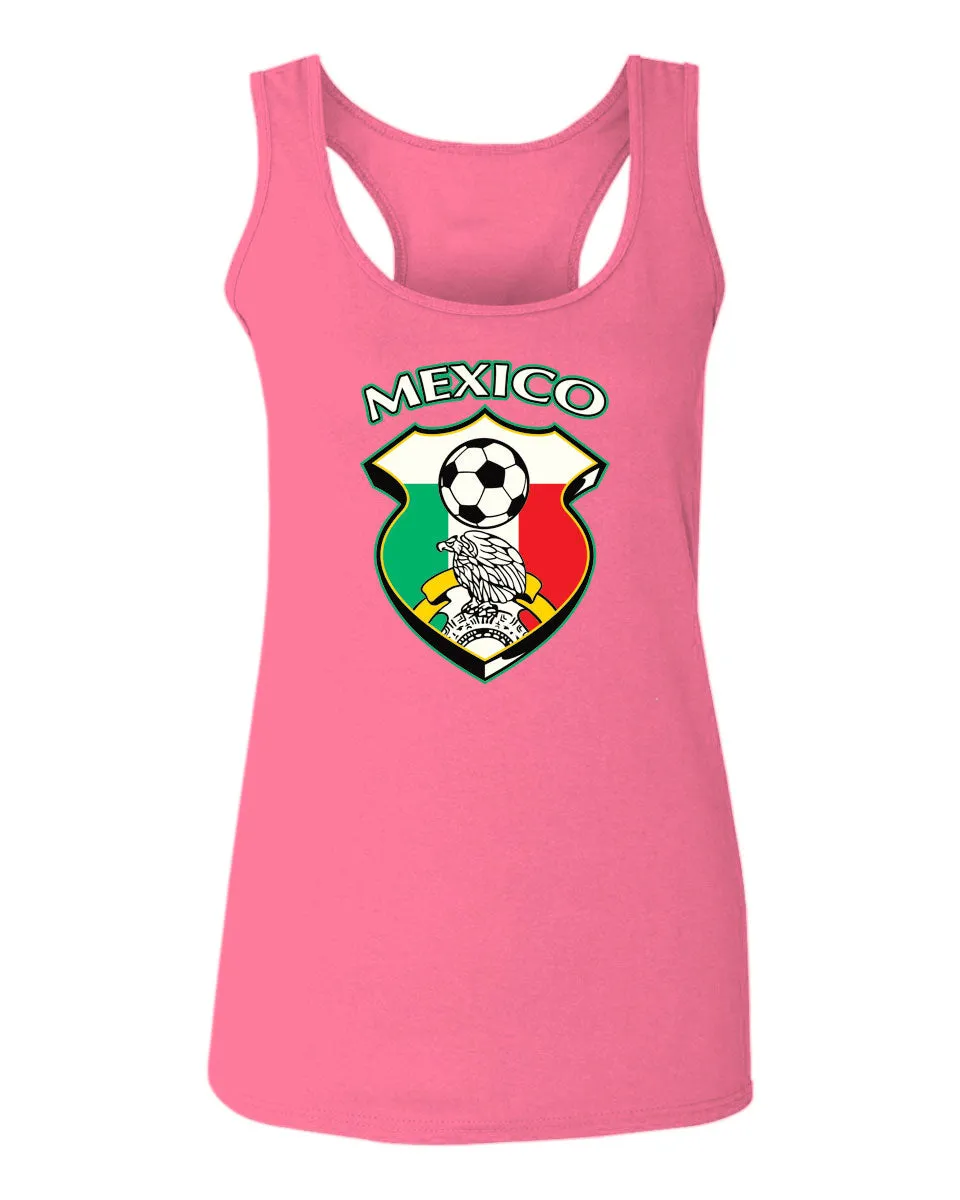VICES AND VIRTUESS Escudo Mexicano Futbol Mexico Mexican Football Shield  women's Tank Top sleeveless Racerback