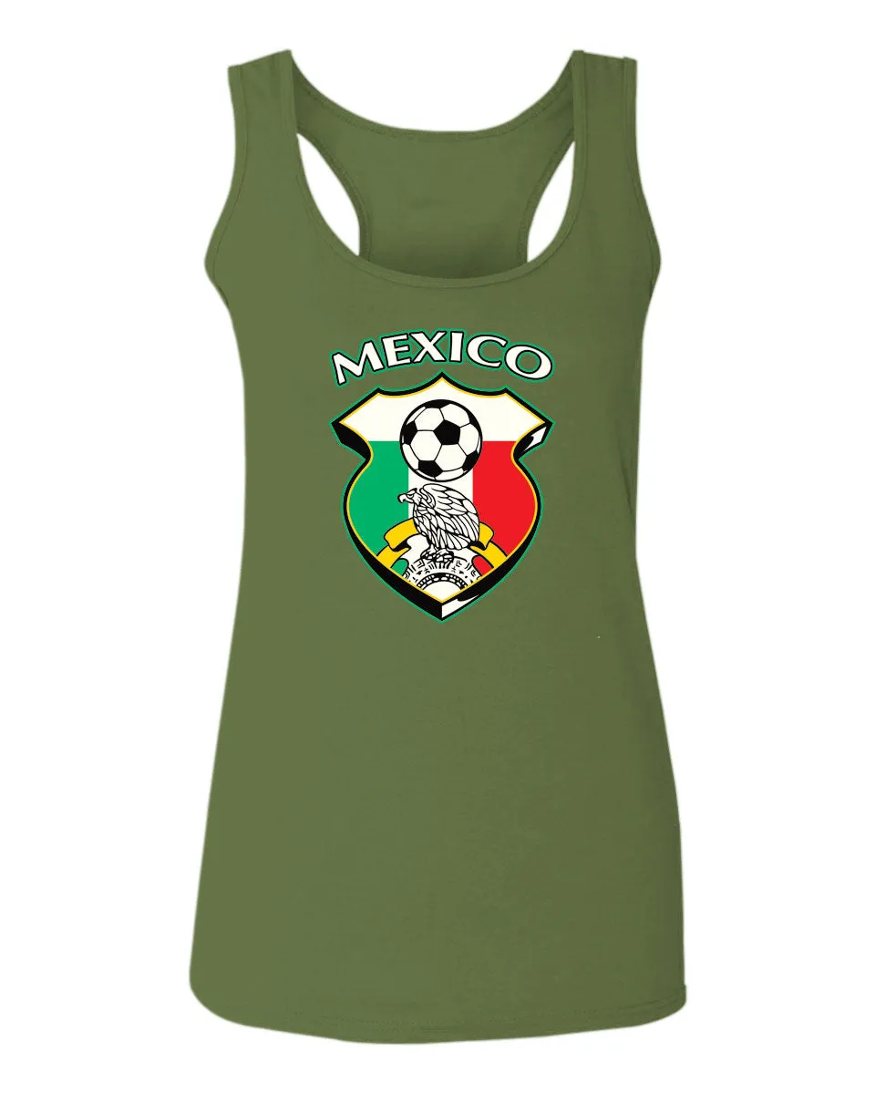 VICES AND VIRTUESS Escudo Mexicano Futbol Mexico Mexican Football Shield  women's Tank Top sleeveless Racerback
