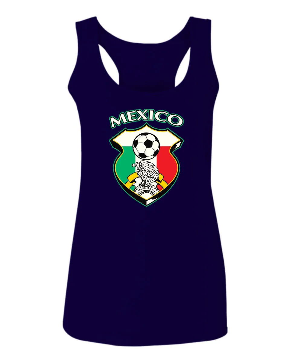 VICES AND VIRTUESS Escudo Mexicano Futbol Mexico Mexican Football Shield  women's Tank Top sleeveless Racerback