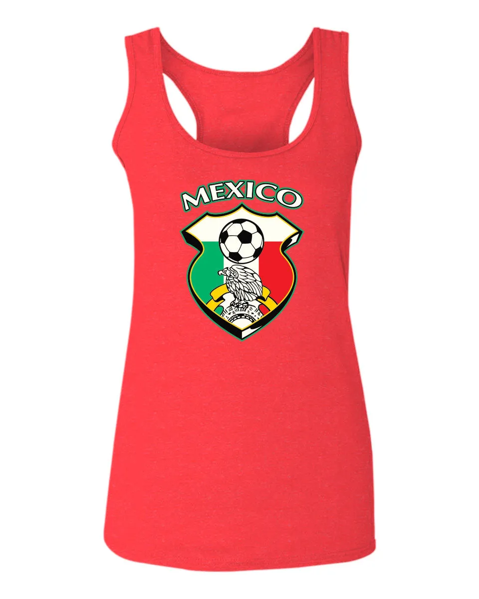 VICES AND VIRTUESS Escudo Mexicano Futbol Mexico Mexican Football Shield  women's Tank Top sleeveless Racerback